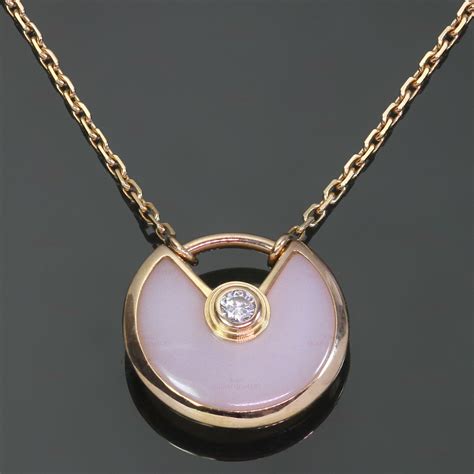 cartier pink gold necklace.